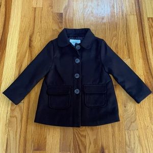 Size 3T black pea coat from old navy